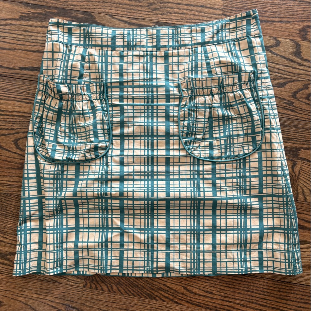 Anthropologie Plaid Skirt with Pockets